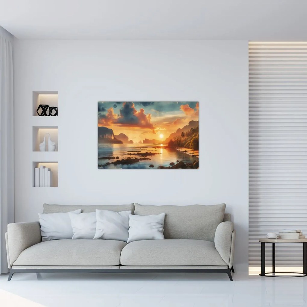 Obraz - Pohľad z pláže (90x60 cm)