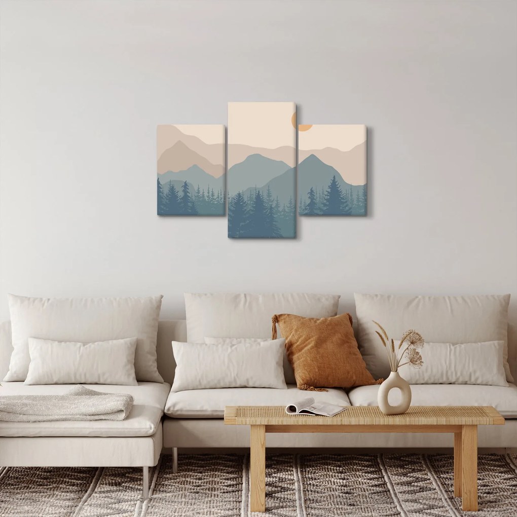 Obraz - Tyrkysové hory N⁰1 (90x60 cm)