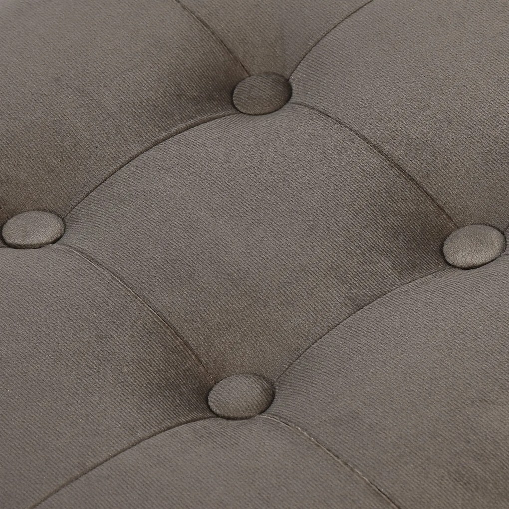 Hnedý skladací taburet ZAREX VELVET L