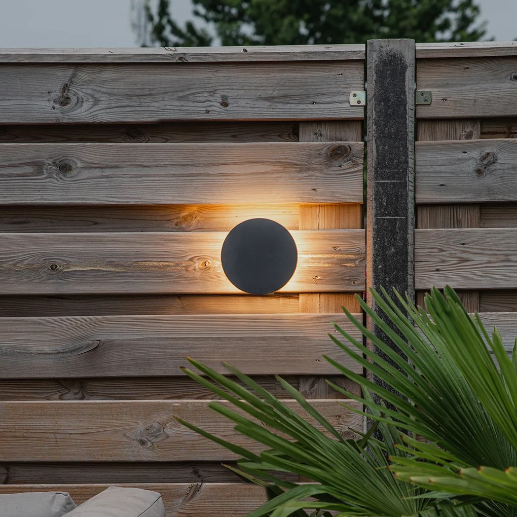 Dizajnová nástenná lampa sivá 16,5 cm vrátane LED - Skyf