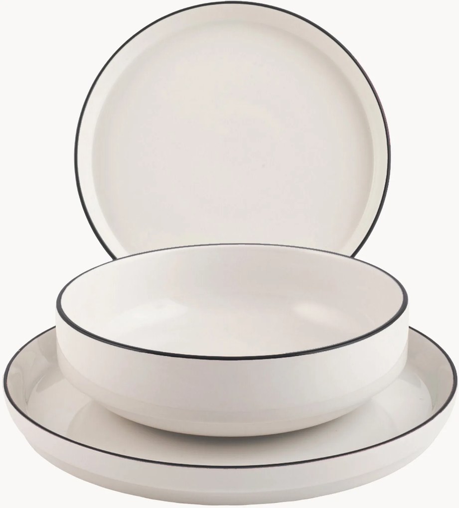 Porcelánová súprava riadu Essence, 4 osoby, 12 ks