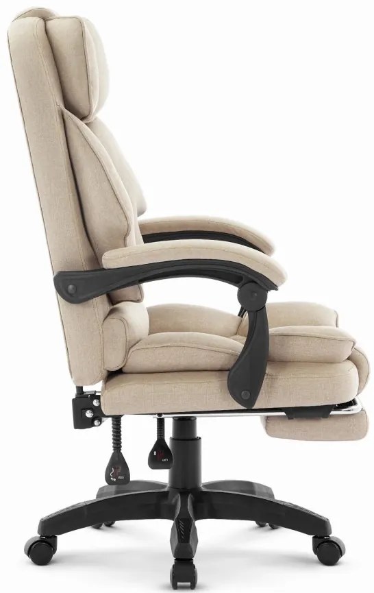 Ergonomická kancelárska stolička HC-1031 s podnožkou - béžová