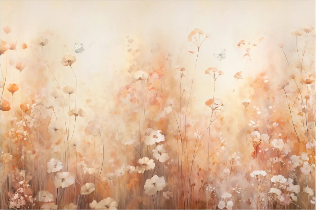 Obraz - Vzor divokých kvetov (90x60 cm)