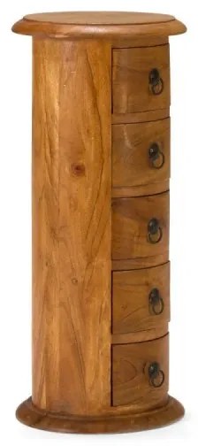 furniture-nabytek.cz - Masívna komoda Texas z akácie, lakovaná, prírodná – 32×32×76 cm