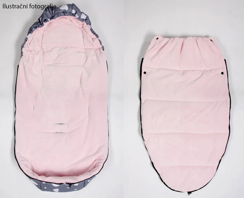 Fusak do kočíka TheBaby - HVIEZDIČKY - biely/mätový