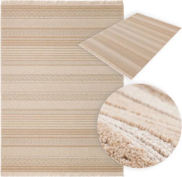 Koberec Agnella Noble Oni strapce - svetlobéžový