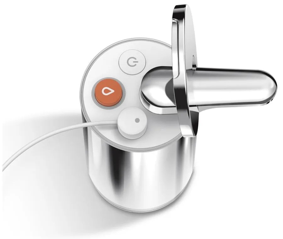 Automatický oceľový dávkovač mydla v striebornej farbe 266 ml - simplehuman