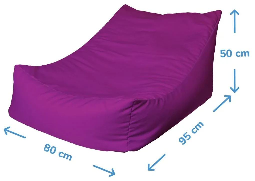 Sablio Sedací vak Lounge Biele kačičky - 80 x 95 x 50 cm