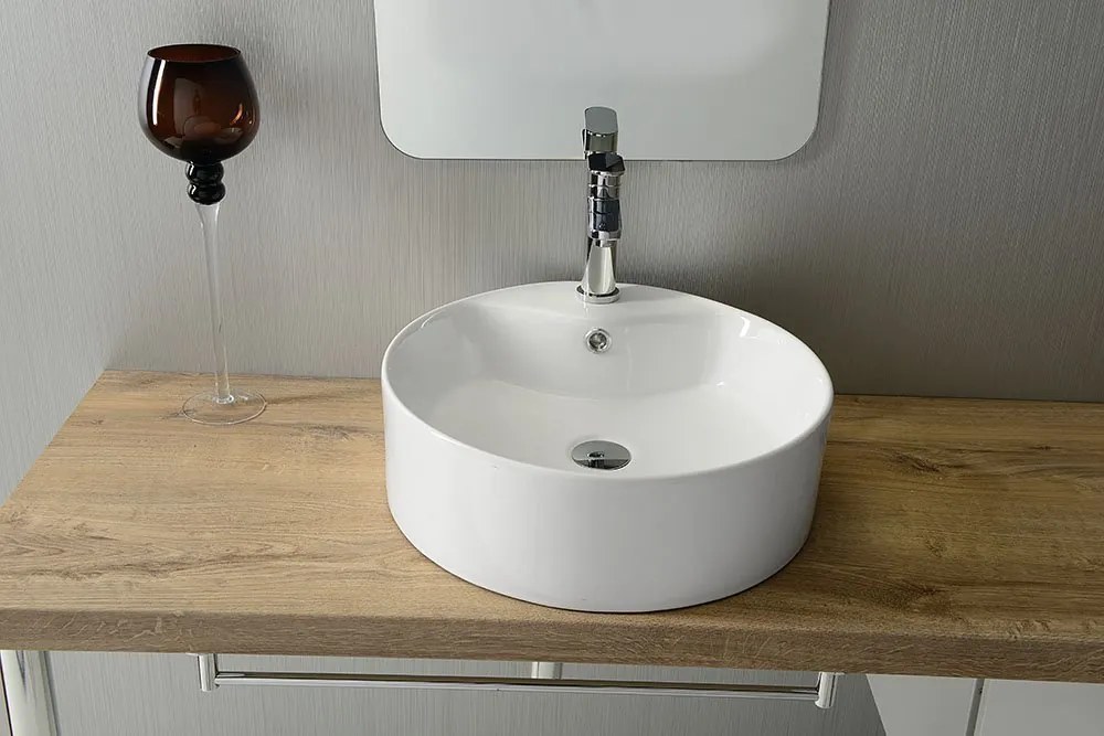 Sapho Sapho, YAKARTA keramické umývadlo, priemer 46cm, na dosku, BH7021