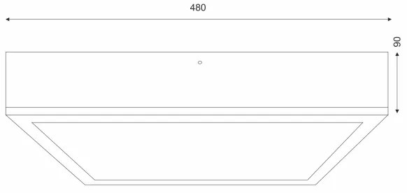 Stropné svietidlo NATURAL SQUARE 4xE27/15W/230V 48x48 cm borovica/čierna
