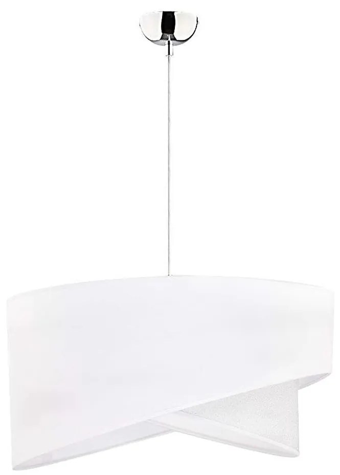 Duolla - Luster na lanku CELLO 1xE27/40W/230V pr. 45 cm biela/strieborná