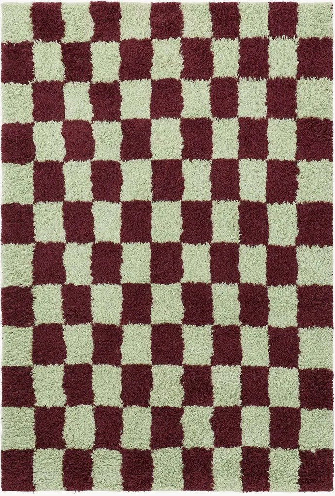 Ručne tkaný kockovaný koberec Bilbao