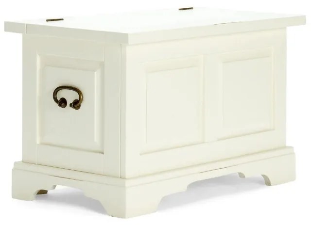 furniture-nabytek.cz - Masívna truhlica Catana z borovice a MDF, lakovaná, biela – 80×44×50 cm
