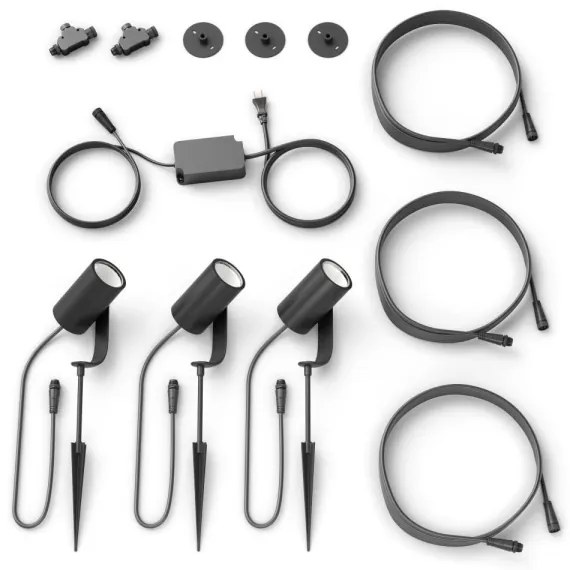 Philips 17414/30/P7 - SADA 3x LED Bodové svietidlo Hue LILY 3xLED/8W/230V IP65