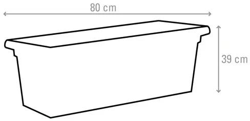 Hrantík plastový Magnus XXL 80 cm antracit