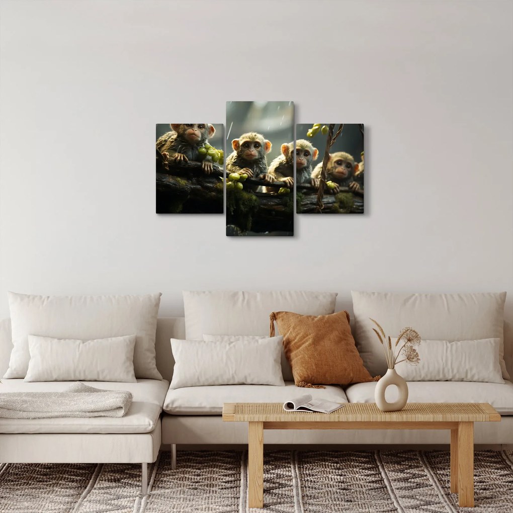 Obraz - Opičky (90x60 cm)