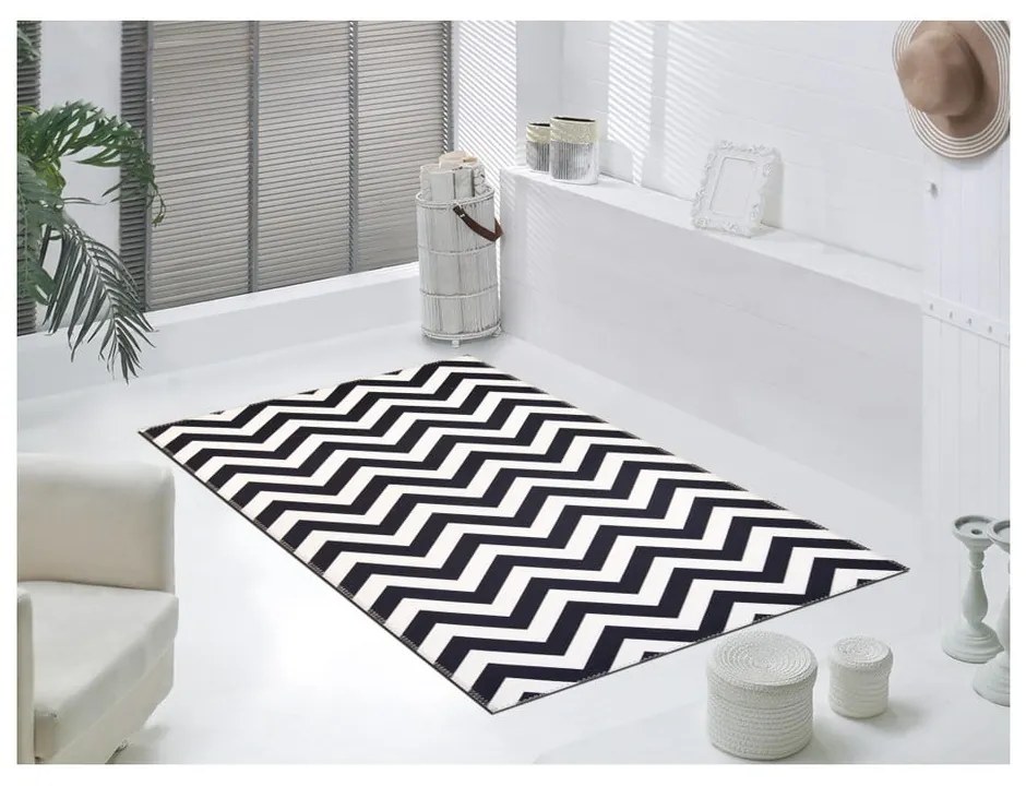 Čierno-biely koberec Vitaus Ryan, 80 x 150 cm