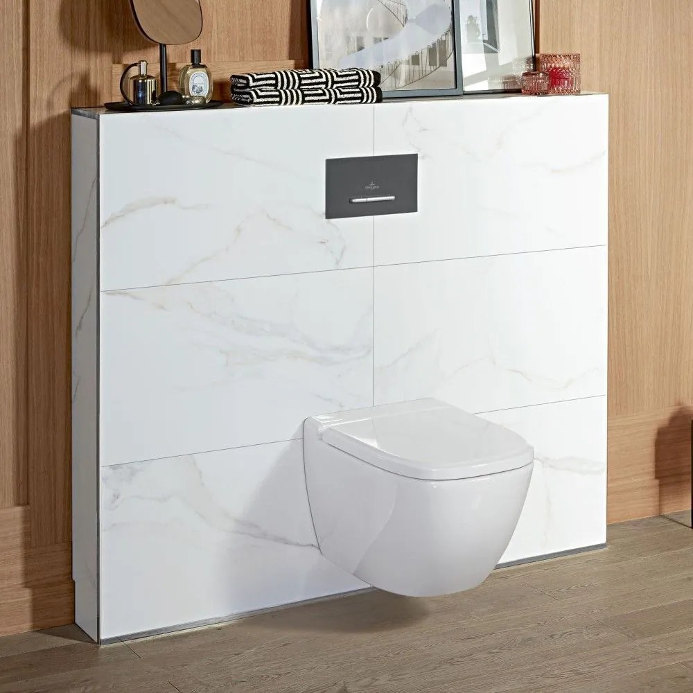 VILLEROY &amp; BOCH ViConnect E300 ovládacie tlačítko dvojčinné, plastové, antracitová matná/chróm matný, 922169D8