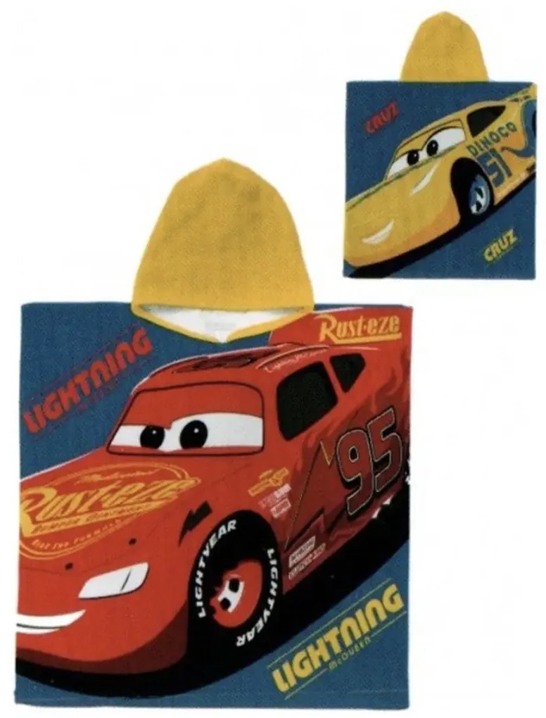 Detské pončo Cars 60x120cm Setino Tiahome
