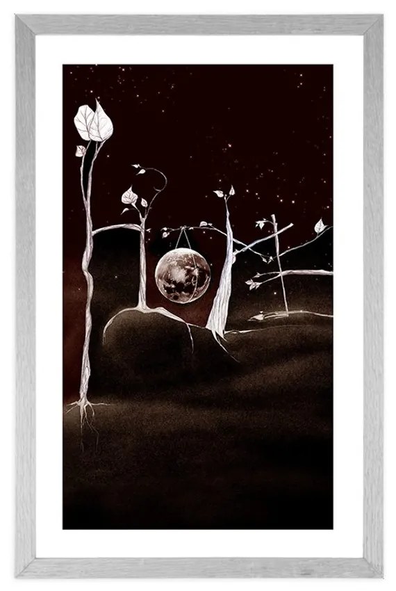 Plagát s paspartou dvojznačný nápis - 60x90 white