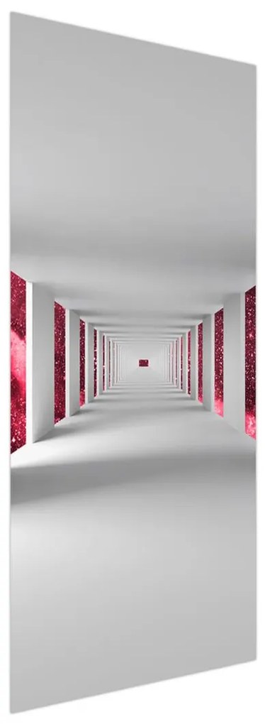 Fototapeta na dvere - Tunel s červeným nebom (95x205cm)