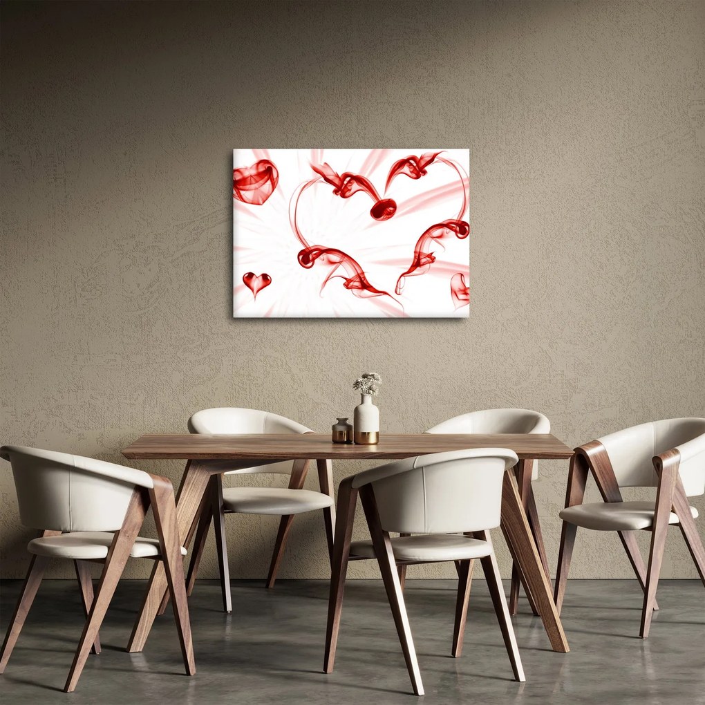 Obraz srdca z dymu (70x50 cm)