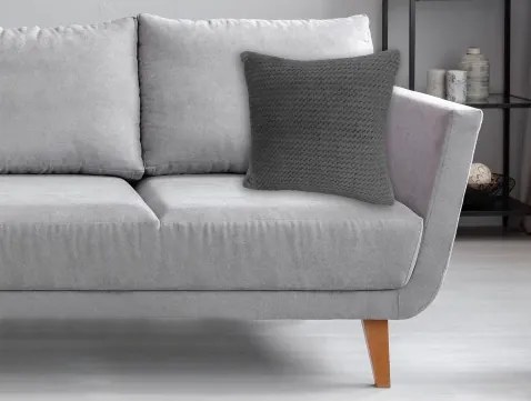 Dekoračný vankúš ZigZag 45x45 cm, antracit%