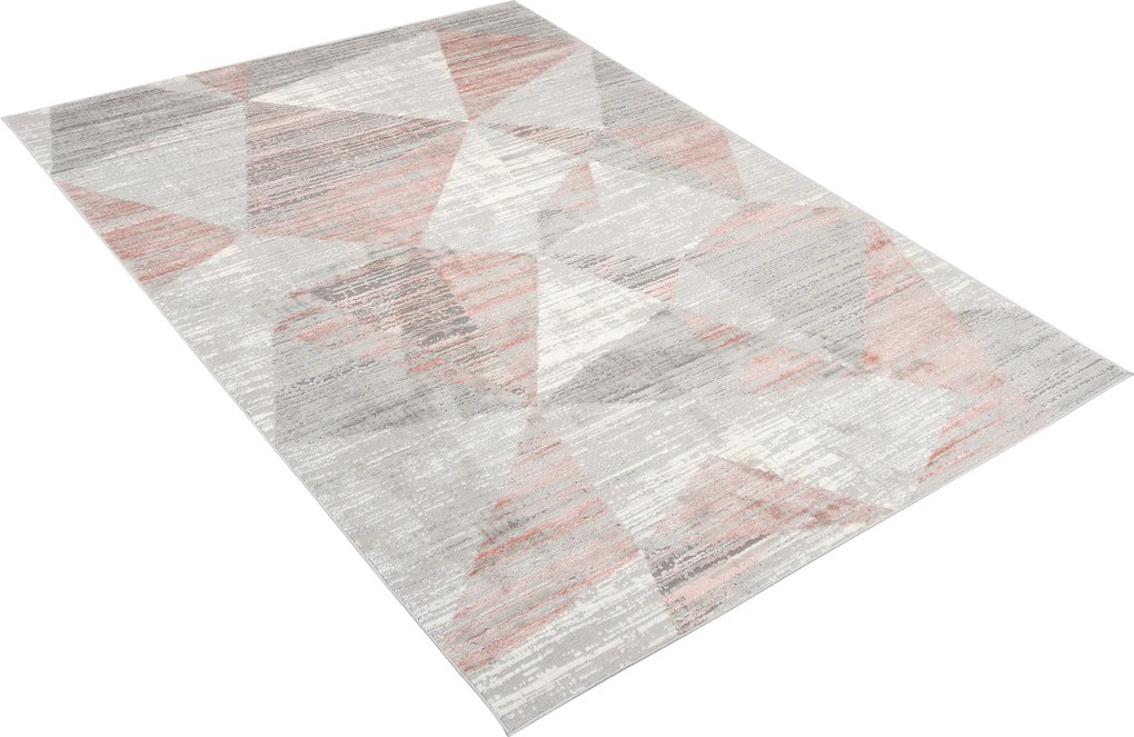 TA Koberec E455A SVETLO SIVÁ/TMAVORUŽOVÁ ASTHANE Rozmer: 120x170 cm