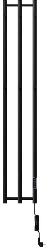Mexen Pino, elektrické vykurovacie teleso s vešiakmi na uteráky 1405x242 mm, 200 W, čierna, W301-1405-242-00-70