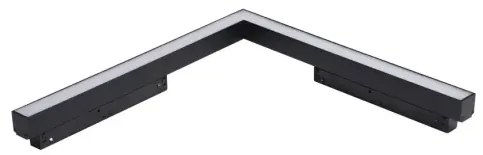 LED svietidlo do lišty Alfa Saga Track Magnetic Corner A 24W 4000K čierne