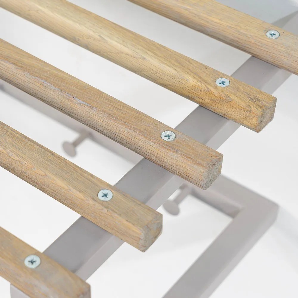 Kovový nástenný vešiak v prírodnej farbe/taupe s poličkou 76 cm Marco – Spinder Design