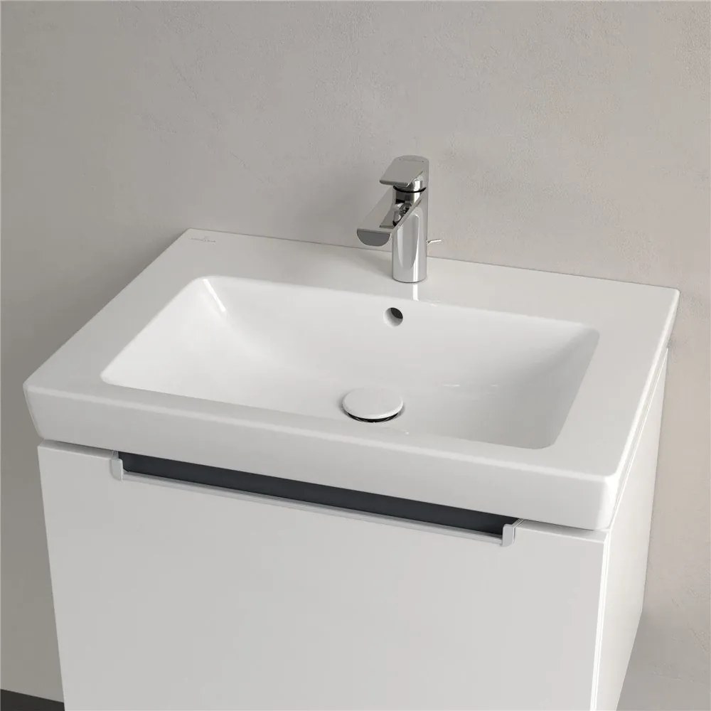 VILLEROY &amp; BOCH Subway 2.0 umývadlo na skrinku s otvorom, s prepadom, 650 x 470 mm, biela alpská, 7113FA01