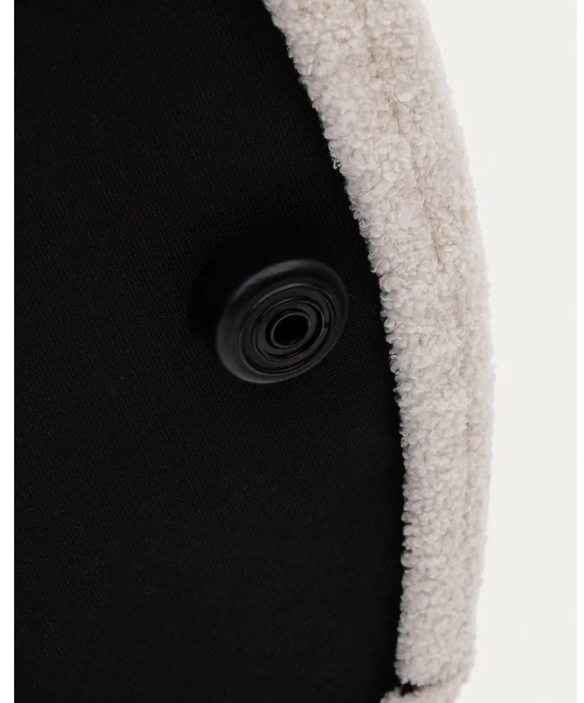 Krémový taburet z textílie buklé Kaeli – Kave Home