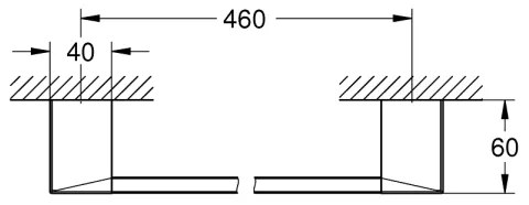 GROHE 40767000 - Držiak na uteráky SELECTION CUBE 500 mm lesklý chróm