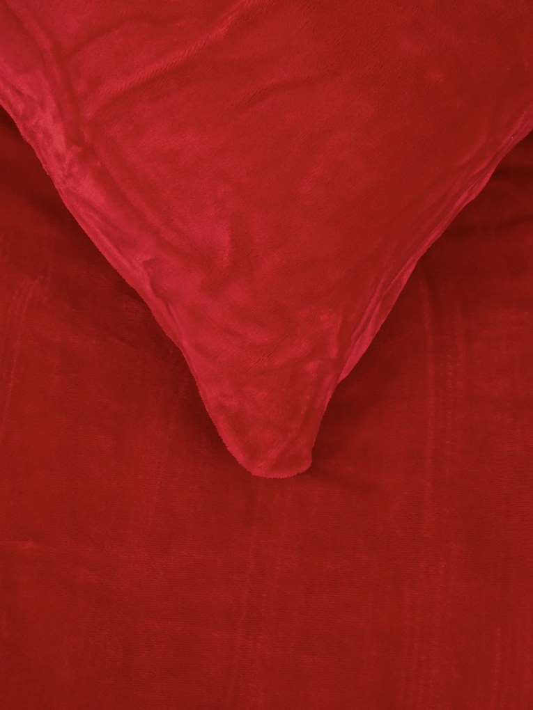 Obliečka na vankúšik mikroplyš Exclusive 40 × 40 cm - Laura tmavo červená