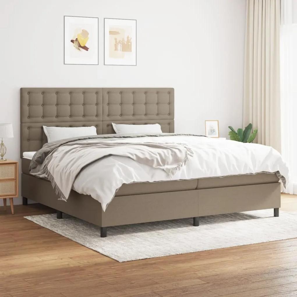 Boxspring posteľ s matracom sivohnedý 200x200 cm látka 3142125