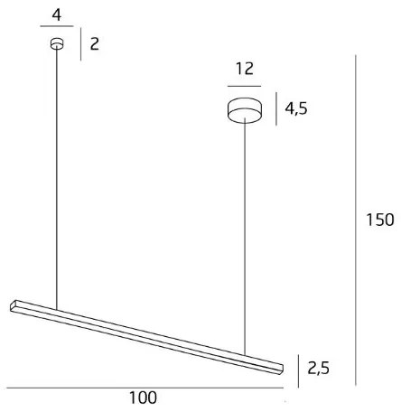 MAXLIGHT P0310D - LED Stmievateľný luster na lanku TRIO LED/12W/230V čierna
