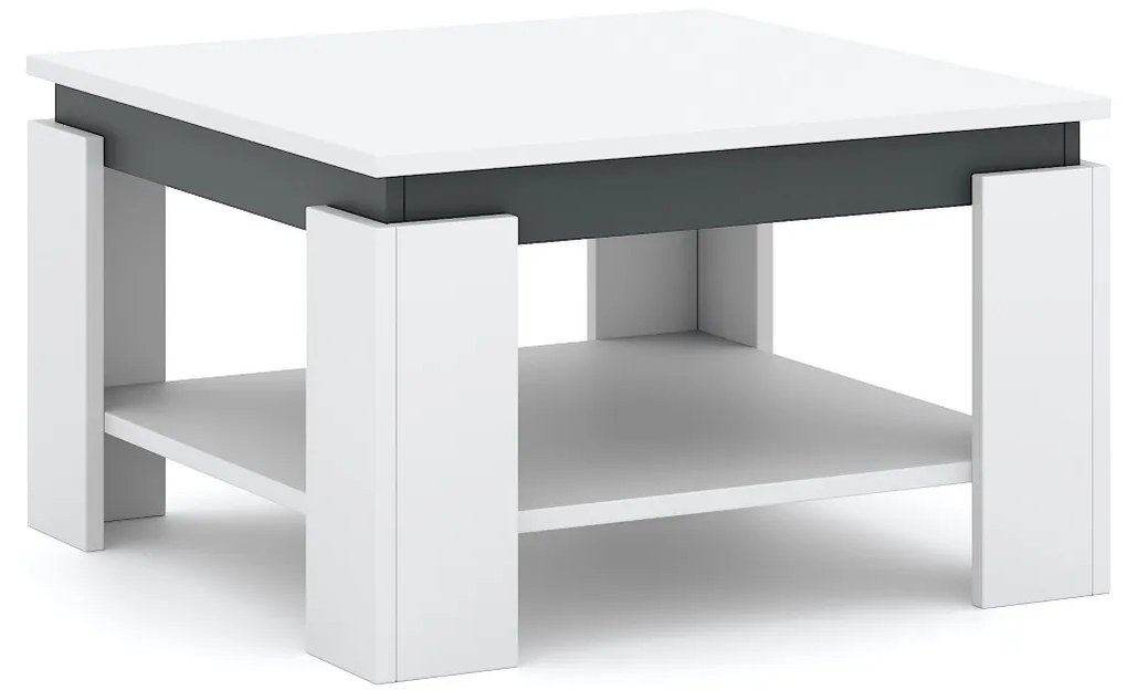 Konferenční stolek Tinto 68 cm bílý/antracit