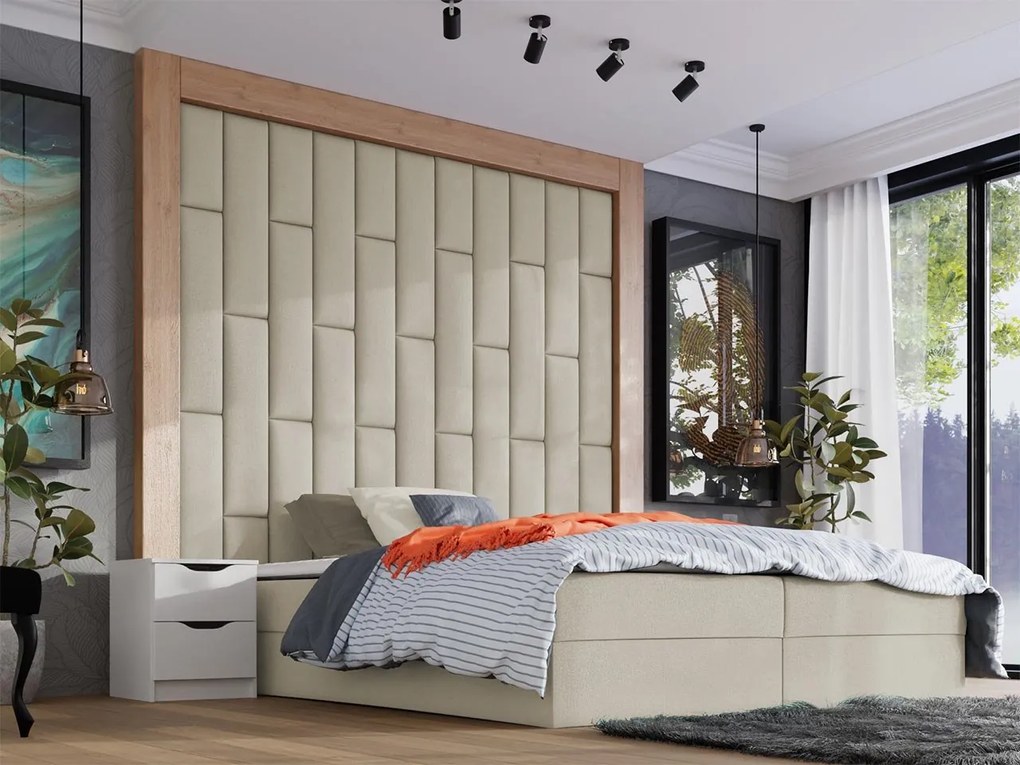 Čalúnený nástenný panel Pag 80x20, Farba čalúnenia:: ekokoža Soft 017 (biela)