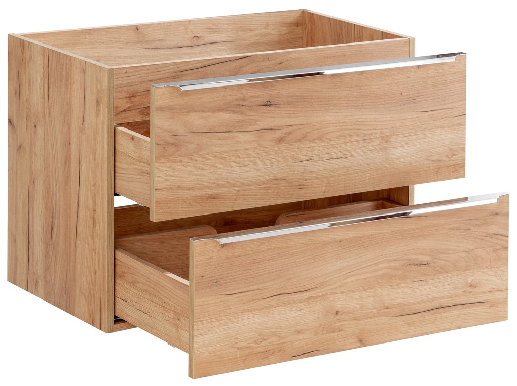 Kúpeľňová závesná skrinka pod umývadlo KAPA dub zlatý 80 cm