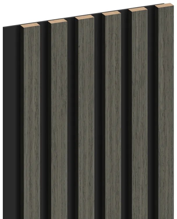 Mexen Lam-B, akustické stenové lamely 275 × 30 cm, HDF doska 4 mm, technická dyha, dub ónyxový, S100-275307-3015-010