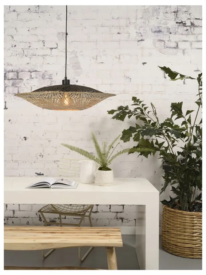 Závesné bambusové svietidlo Good&amp;Mojo Kalimantan, ⌀ 60 cm