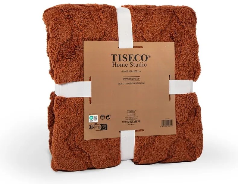 Červenooranžová deka z mikroplyšu 150x200 cm Rena – Tiseco Home Studio