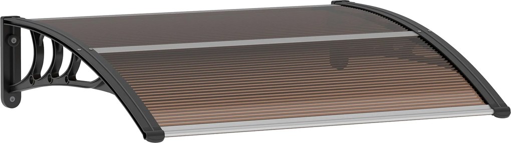 Predné markíza Outsunny 120 x 75 cm - plochý markíza s polykarbonátovým krytom | Aosom