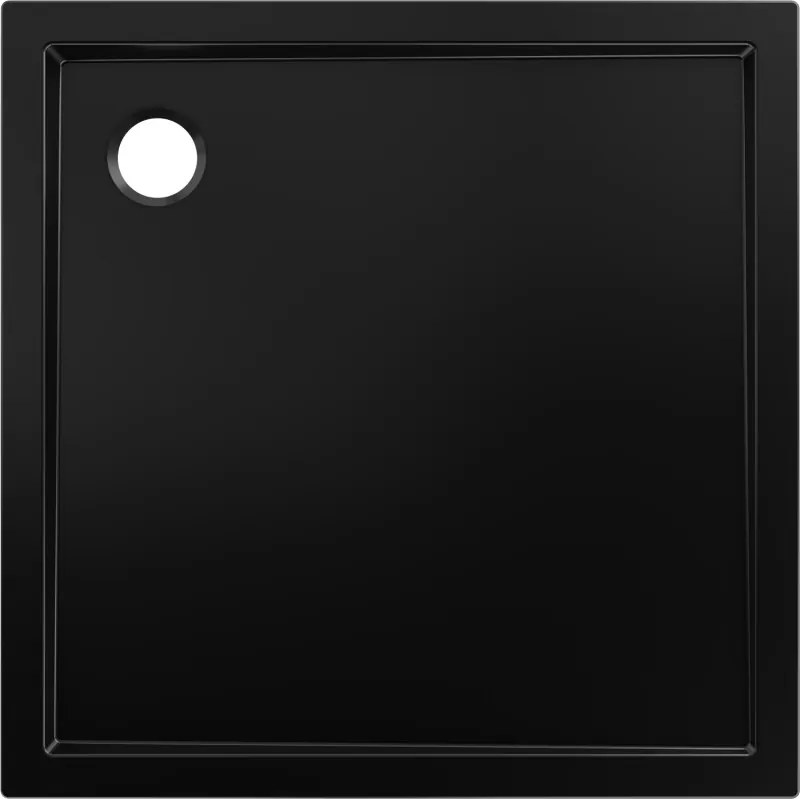 Mexen Flow štvorcová sprchová vanička slim 85 x 85 cm, čierny mat - 46S708585