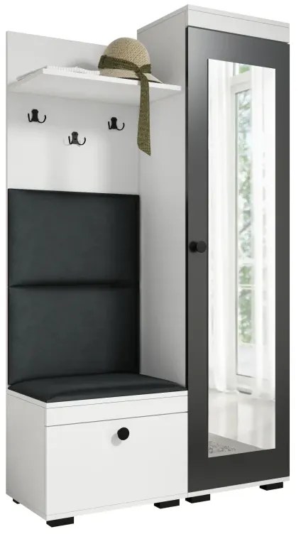 Predsieňová stena Duo, pravá, kraft/+police