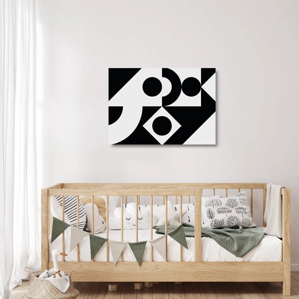 Sklenený obraz - Geometrická abstrakcia N⁰1 (70x50 cm)