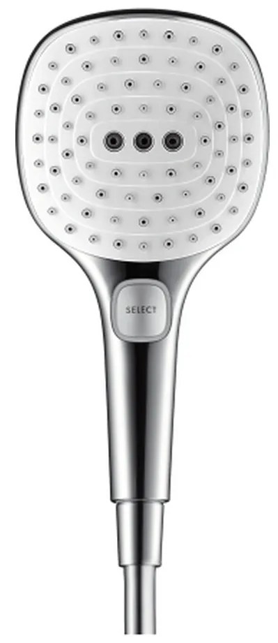 Hansgrohe Raindance Select E, ručná sprcha 120 3jet EcoSmart 9 l/min, biela-chrómová, HAN-26521400