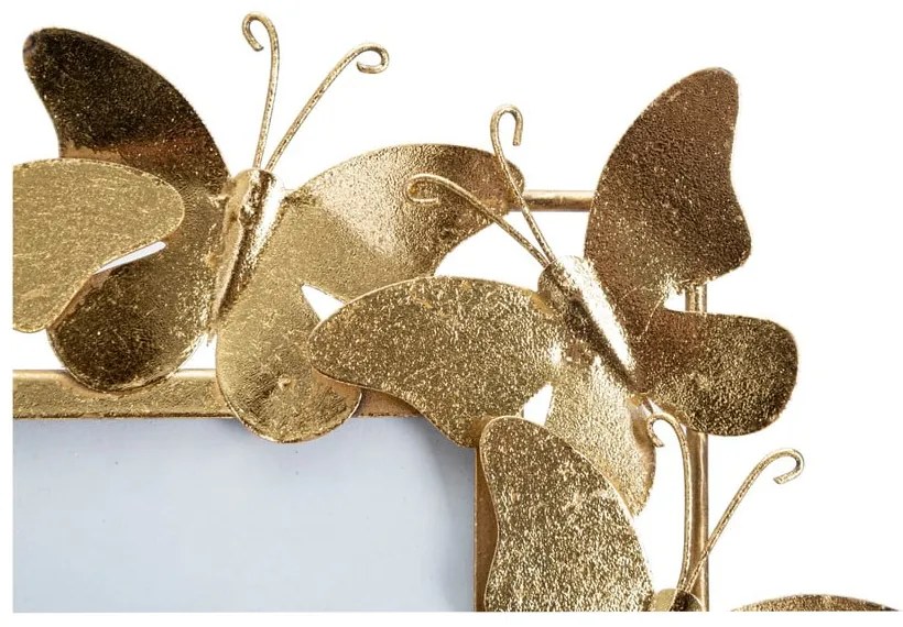 Kovový stojací rámček v zlatej farbe 35x38 cm Butterfly – Mauro Ferretti