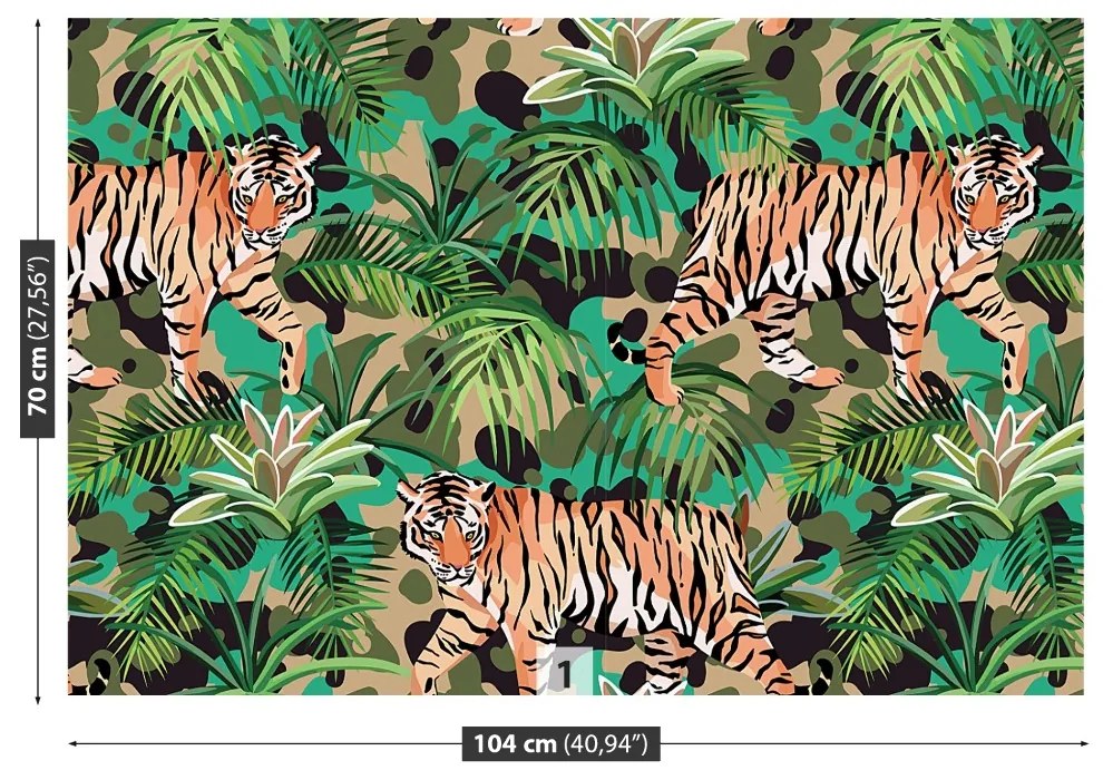 Fototapeta Vliesová Tiger džungle 312x219 cm
